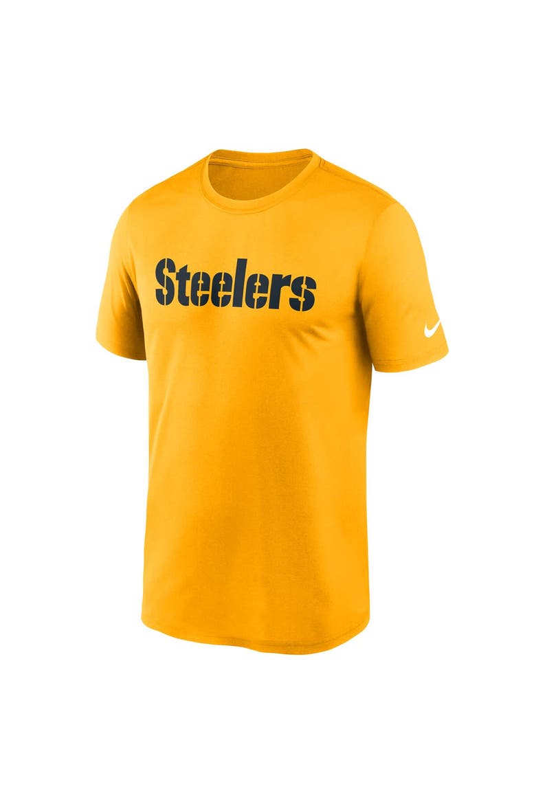 Men's Nike Gold Pittsburgh Steelers Primetime Legend Wordmark Performance T-Shirt, Alternate, color, Gold