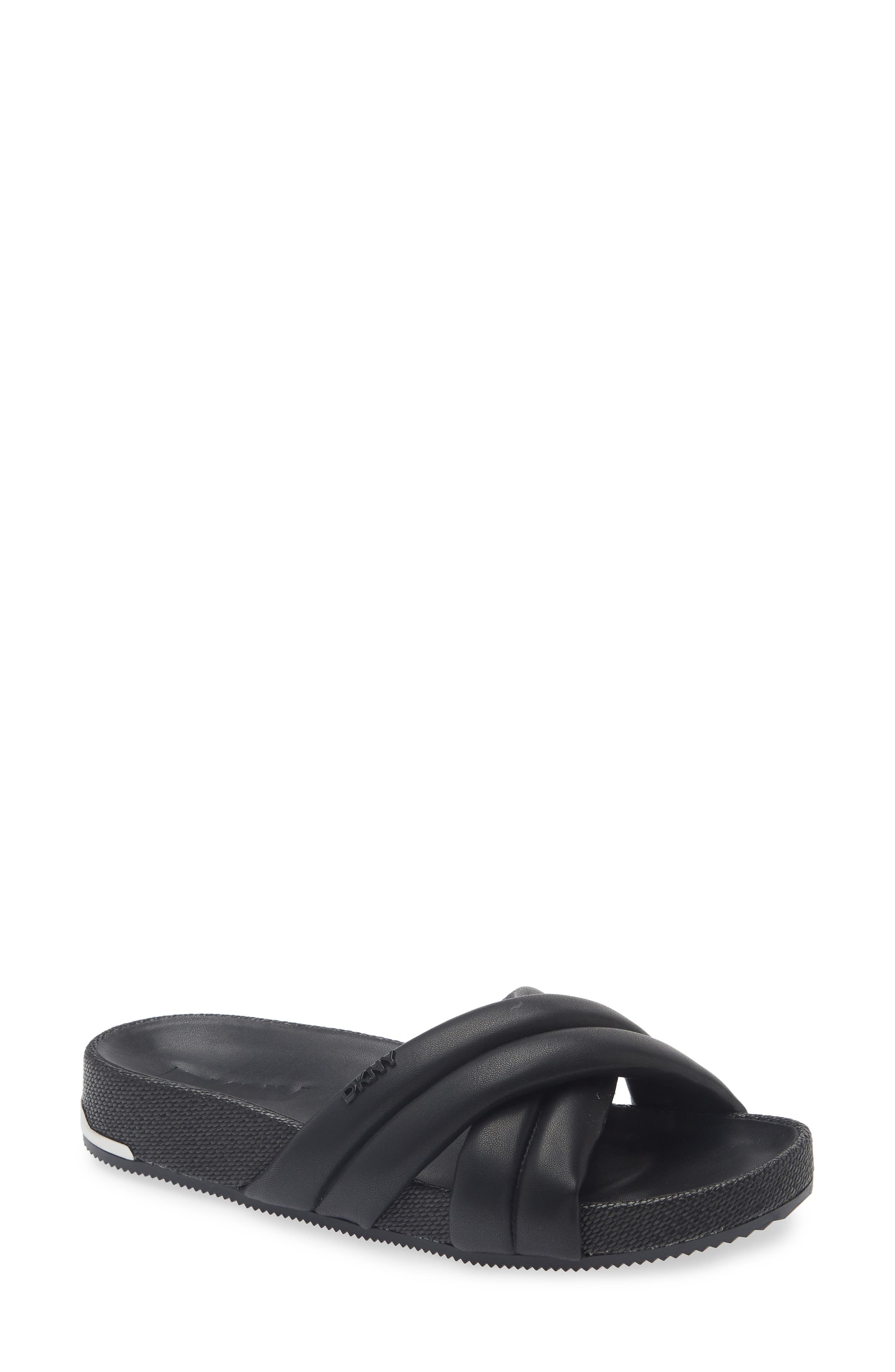 DKNY Indra Crisscross Platform Slide Sandal