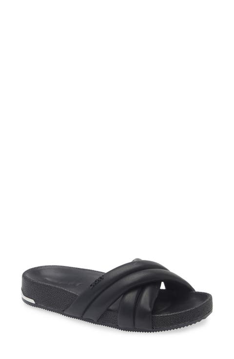 Indra Crisscross Platform Slide Sandal (Women)
