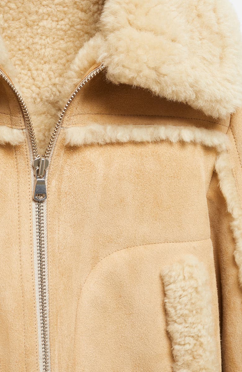 MANGO Genuine Shearling Jacket, Alternate, color, 
