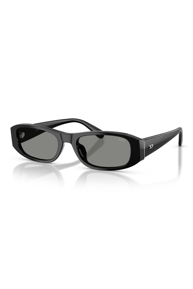 DL2019U 54mm Rectangular Sunglasses, Alternate, color, BLACK / GREY