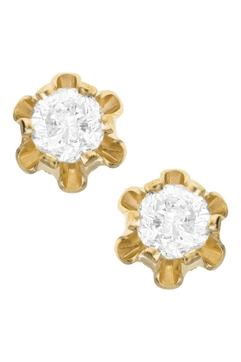 14k Gold & Diamond Earrings, Main, color, GOLD