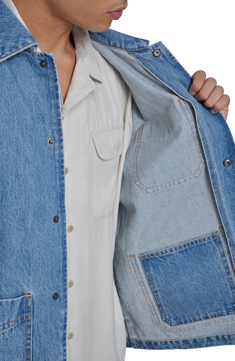 Levi's Cotton Denim Chore Coat, Alternate, color, Light Wash Denim