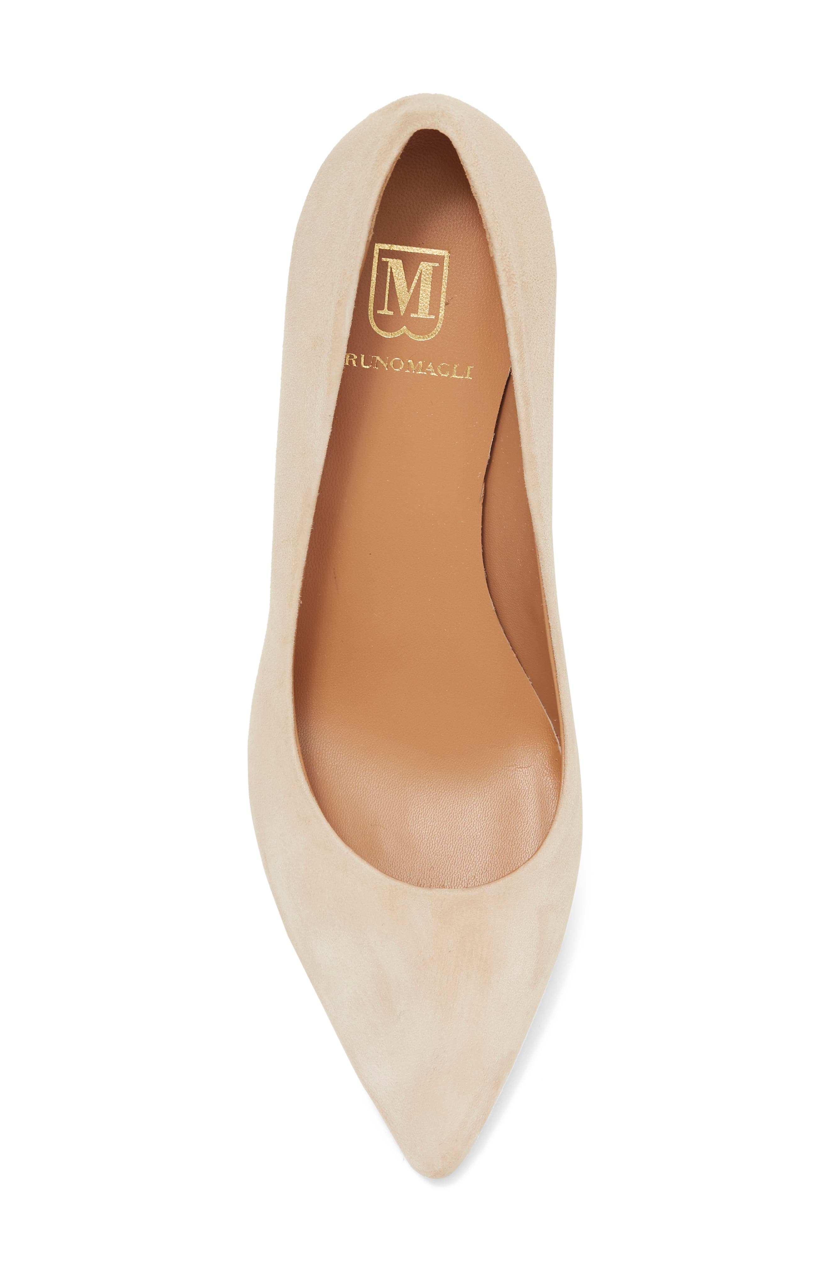 Stella Pointed Toe Stiletto Pump, Alternate, color, NUDE SUEDE