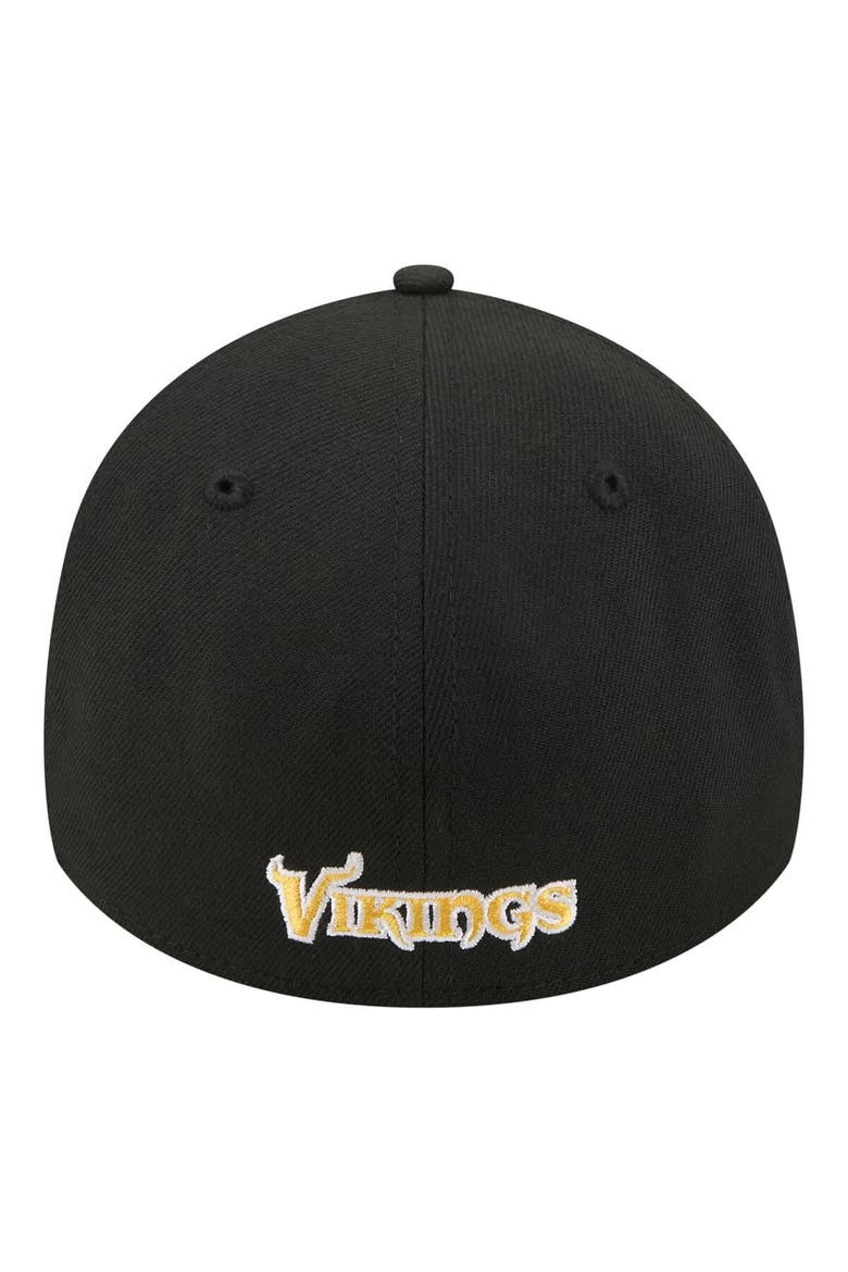 Men's New Era  Black Minnesota Vikings Core Team 39THIRTY Flex Hat, Alternate, color, Black