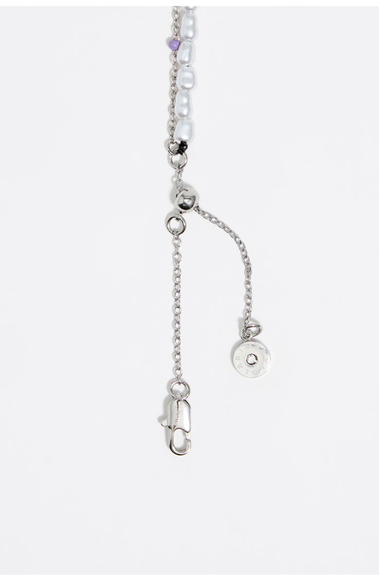 Bimba y Lola Dice Logo Double-Layer Necklace, Alternate, color, Silver