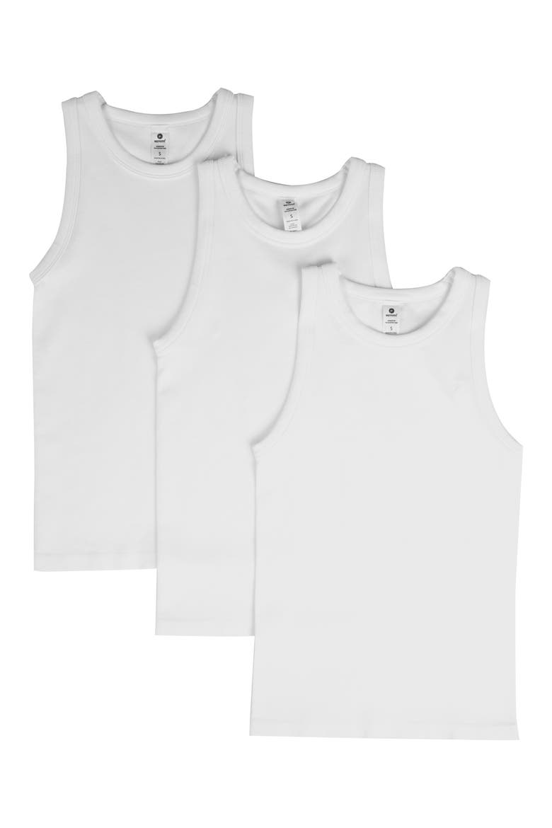 3-Pack Seamless Tank Tops, Alternate, color, WHITE/ WHITE/ WHITE