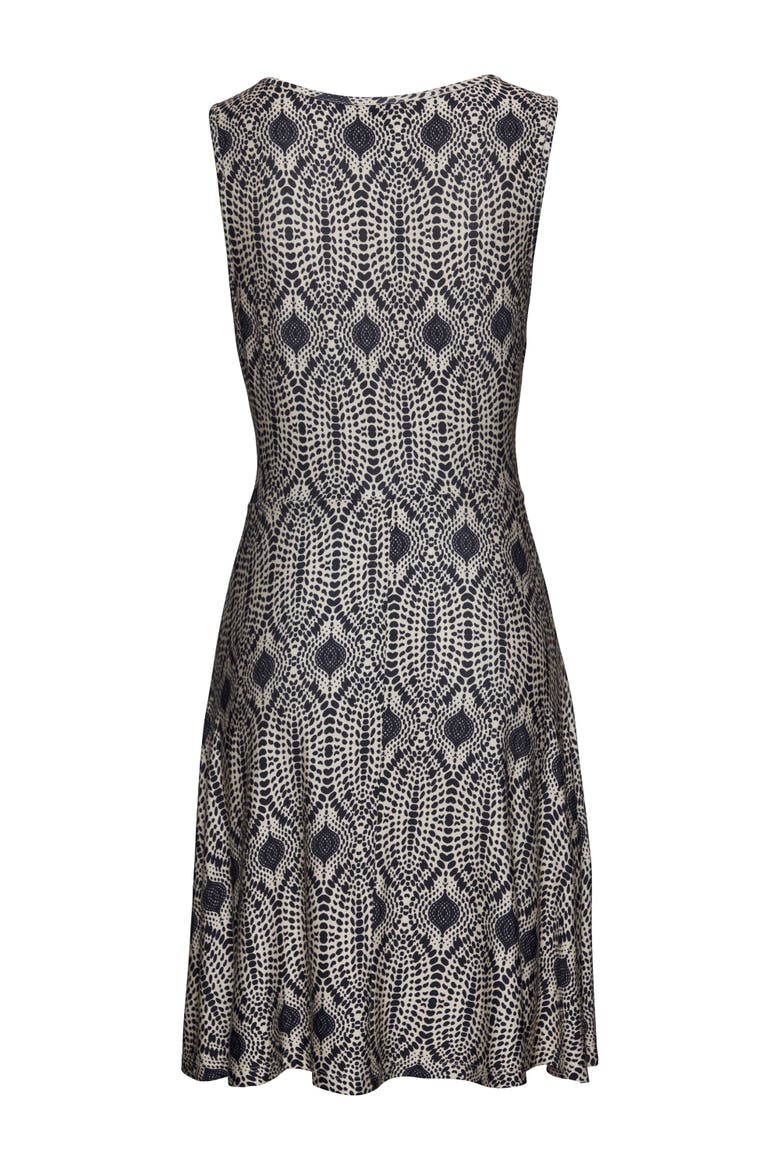 Sleeveless Keyhole Dress, Alternate, color, Navy Sand