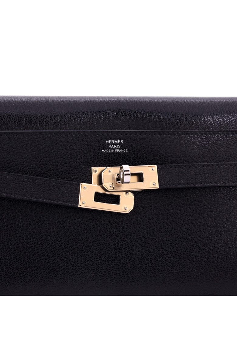 Kelly To Go Wallet Chevre Chamkila, Alternate, color, Noir