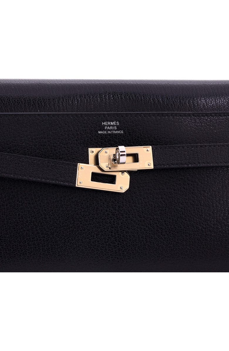 Pre-Owned Hermes Kelly To Go Wallet Chevre Chamkila, Alternate, color, Noir