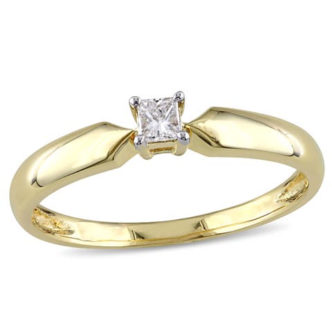 Diamond Solitaire Engagement Ring 10k