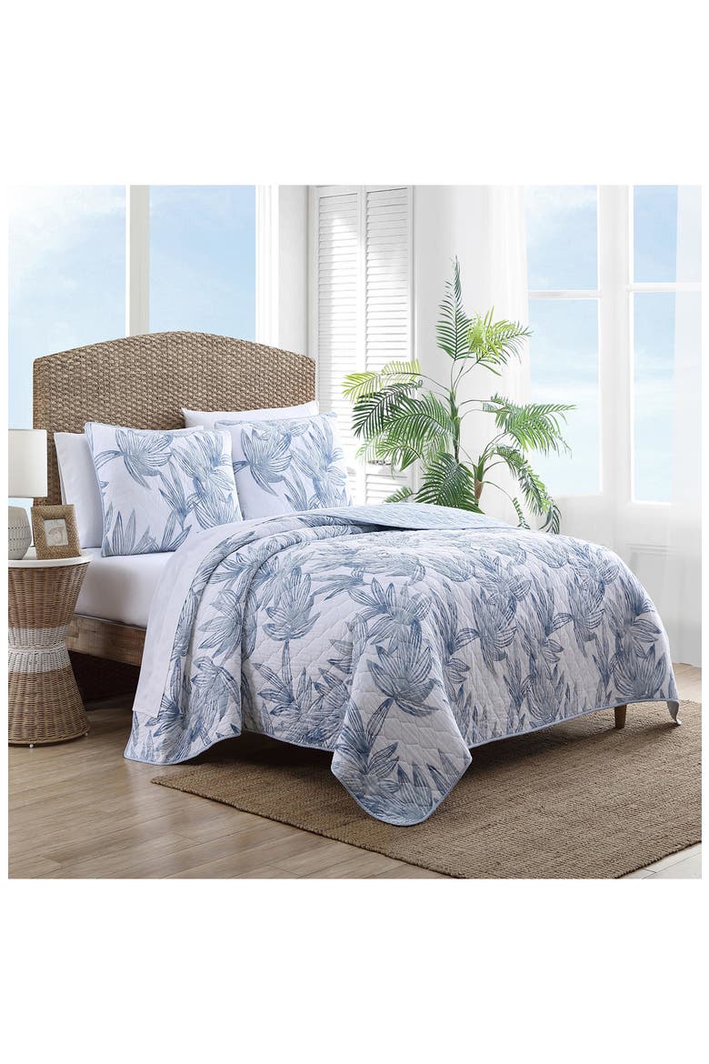 Kayo Open Medium Weight Reversible Quilt Set, Main, color, BLUE CANAL