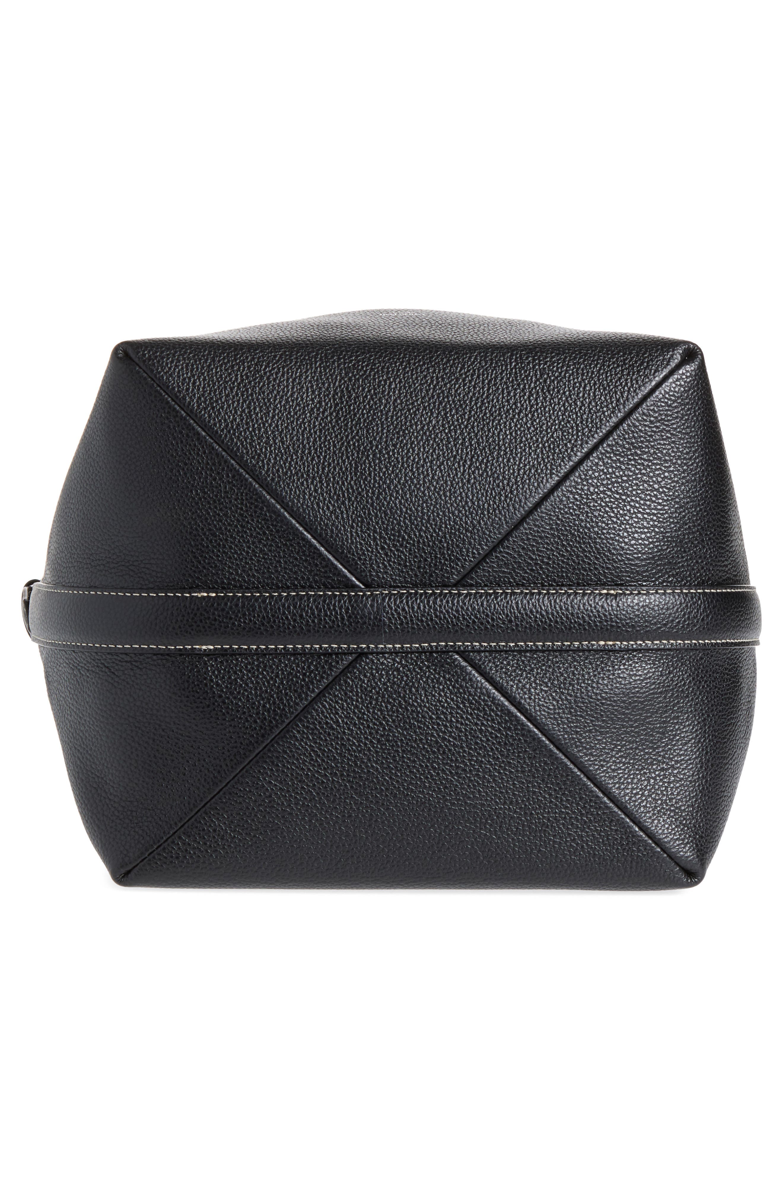 Medium Belted Leather Hobo Bag, Alternate, color, BLACK