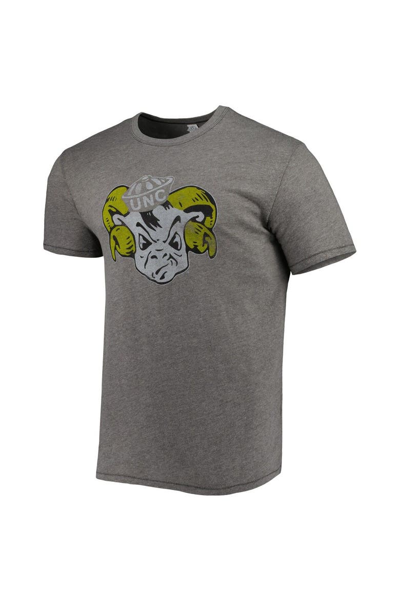 Men's Alternative Apparel Heathered Gray North Carolina Tar Heels Vintage Logo Keeper T-Shirt, Alternate, color, Heather Gray