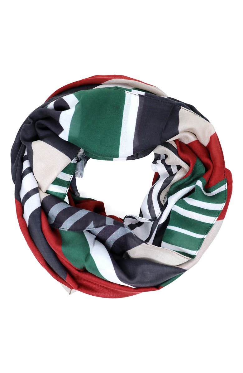 Nicoletta Rosi Reversible Stripe Modal Fringe Scarf, Alternate, color,