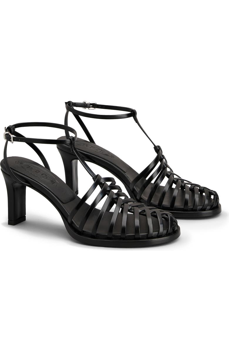Tod's T-Strap Cage Sandal, Main, color,