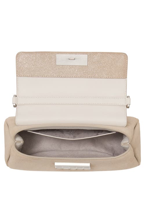 Kate Spade New York Small Grace Glitter Suede Top Handle Bag In Silver