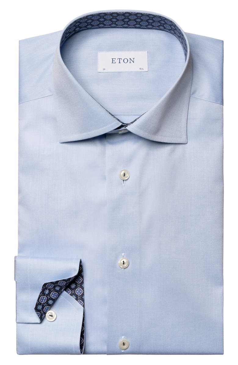 Eton Contemporary Fit Dress Shirt, Main, color, 
