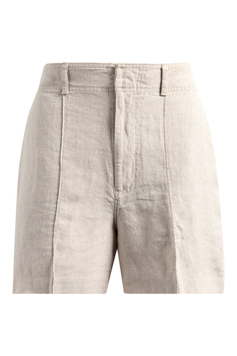 Linen Trouser Shorts, Alternate, color, OAT COLOR LINEN