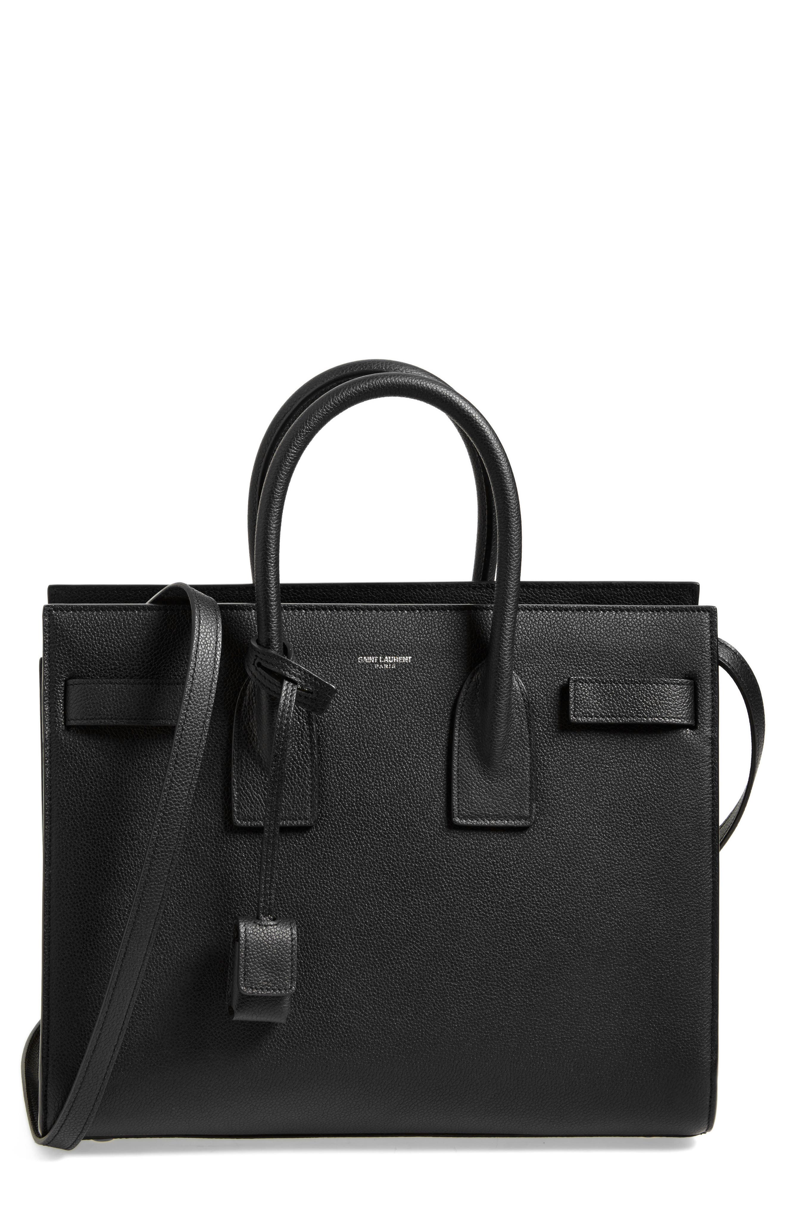 Saint Laurent 'Small Sac de Jour' Grained Leather Tote, Alternate, color, 