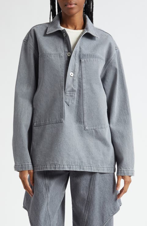 Patch Pocket Denim Rugby Shirt