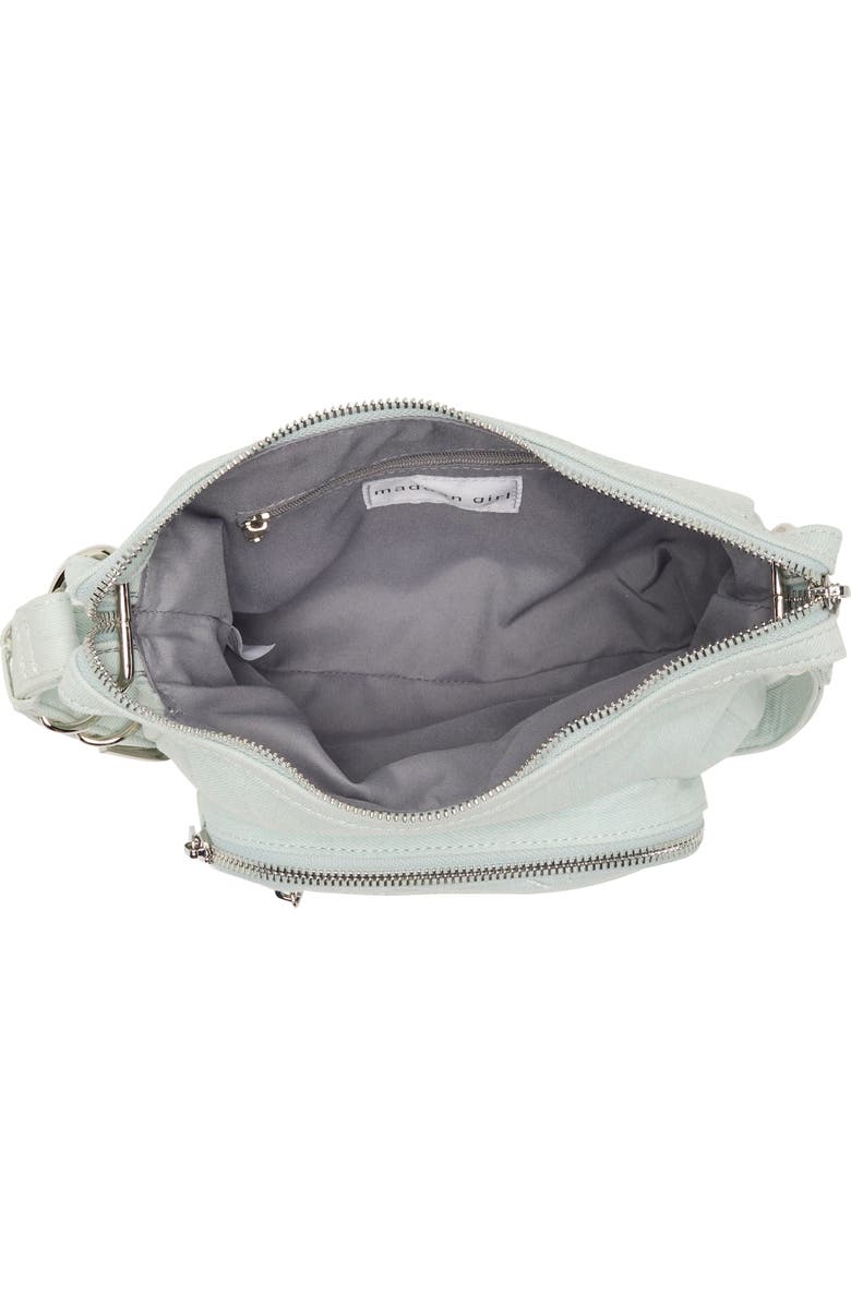Madden Girl Denim Mini Hobo Bag, Alternate, color,