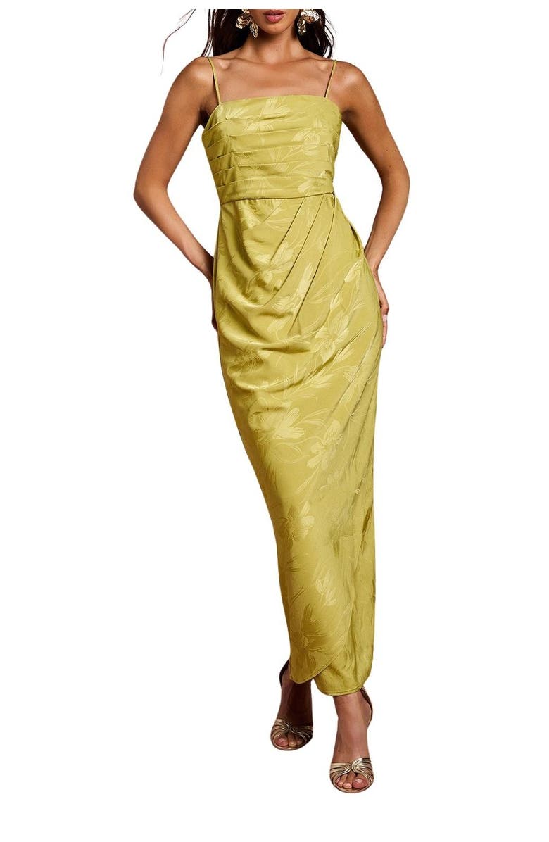Coast Midaxi Dress With Wrap Skirt, Alternate, color, Olive