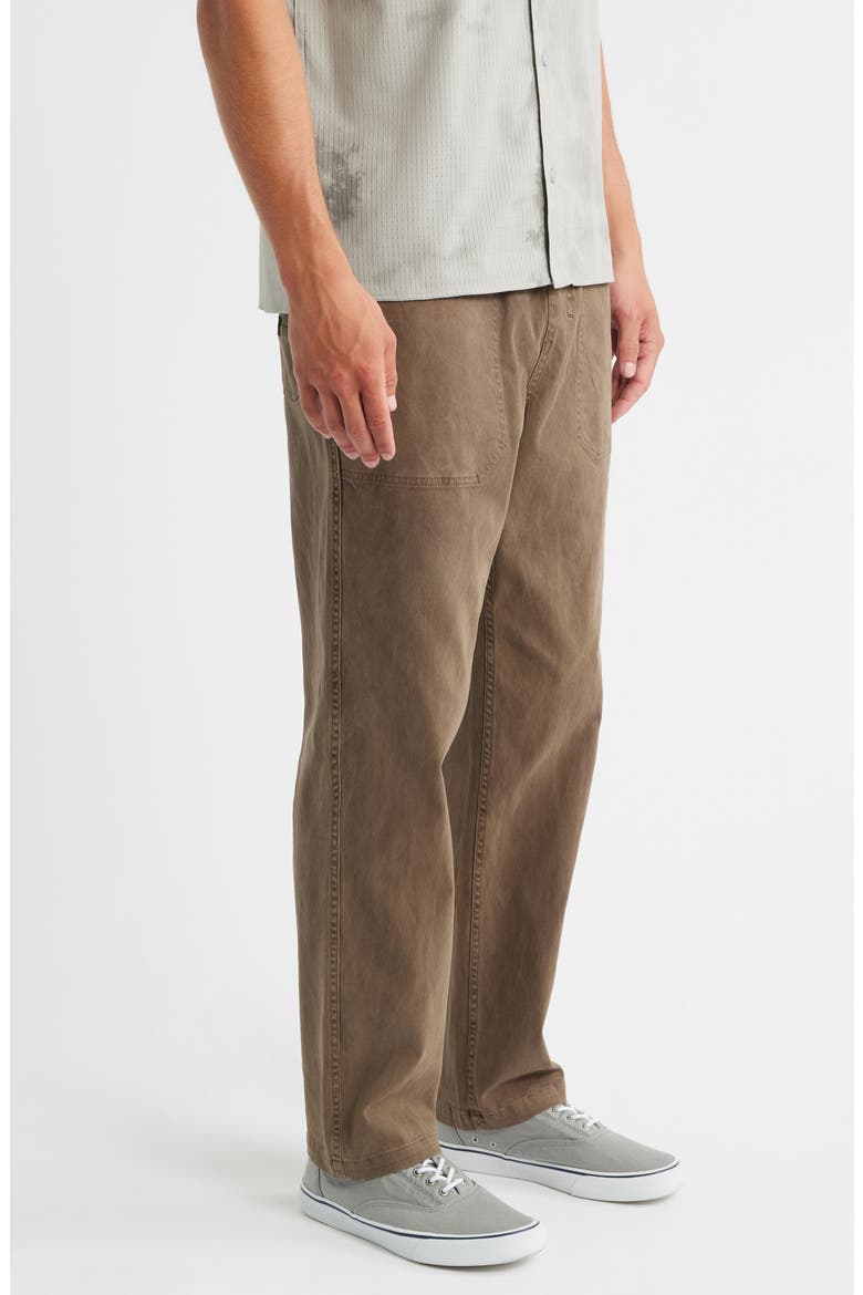 Made to Fade Stretch Cotton Drawstring Pants, Alternate, color, WASHED BROWN
