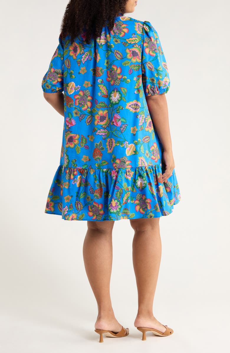 SUGARLIPS Anabelle Floral Shift Dress, Alternate, color, Blue-Pink