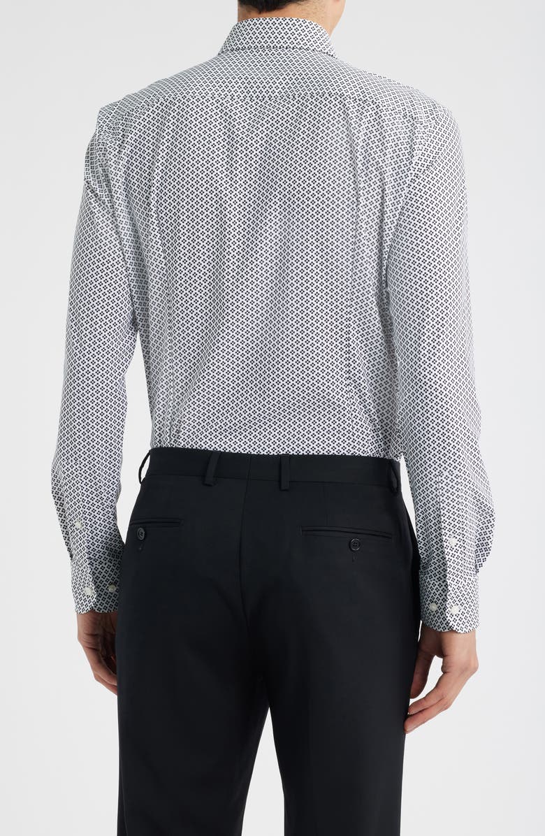 BOSS Hank Kent Slim Fit Performance Stretch Dress Shirt, Alternate, color, Dark Blue