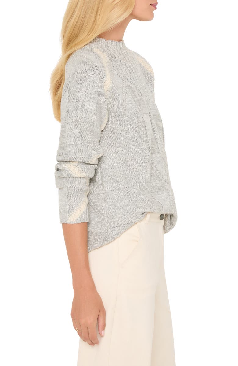 NIC+ZOE Dashing Diamonds Sweater, Alternate, color, Grey Multi