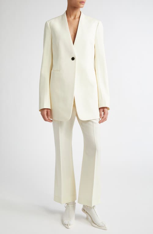 Jil Sander Tailored Blazer Front Pockets In Ecru