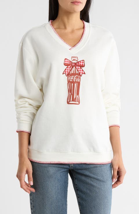 Coca Cola Plaid Bow Christmas Sweatshirt