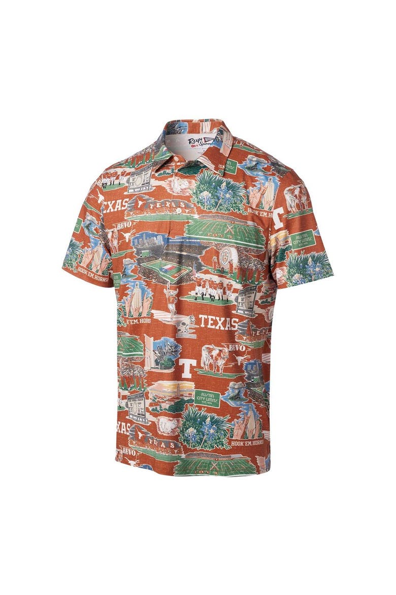 Men's Reyn Spooner Burnt Orange Texas Longhorns Scenic Polo, Alternate, color, Burnt Orange
