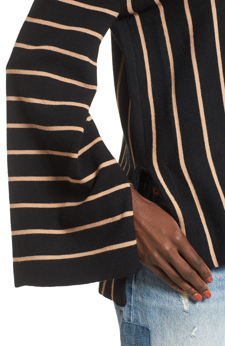 MOON RIVER Split Cuff Sweater, Alternate, color, 