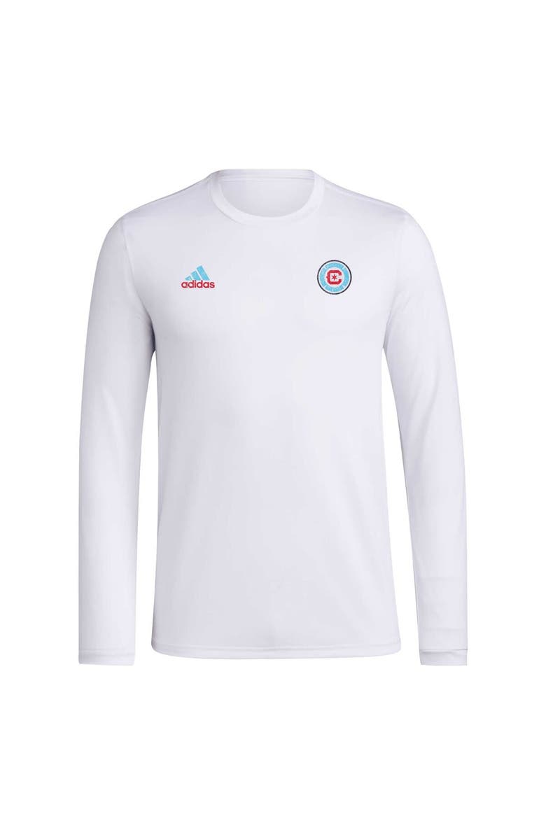 adidas Men's adidas White Chicago Fire Local Stoic AEROREADY Long Sleeve T-Shirt, Alternate, color, 