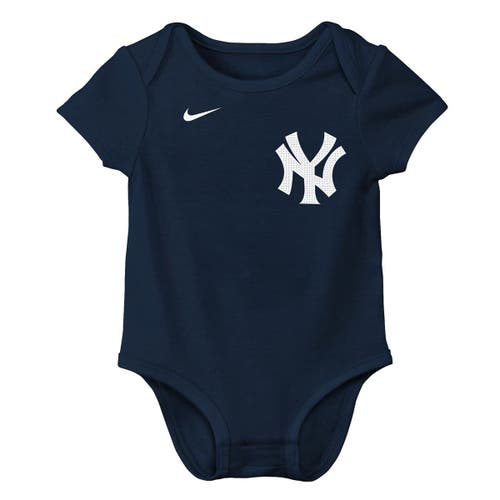 Nike Newborn & Infant  Aaron Judge Navy New York Yankees Name & Number Fuse Bodysuit In Blue