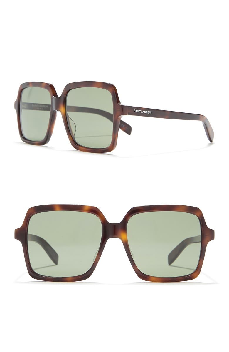 Saint Laurent 56mm Oversized Square Sunglasses, Main, color,