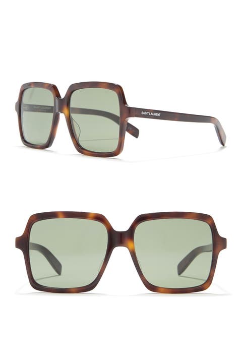 56mm Oversized Square Sunglasses