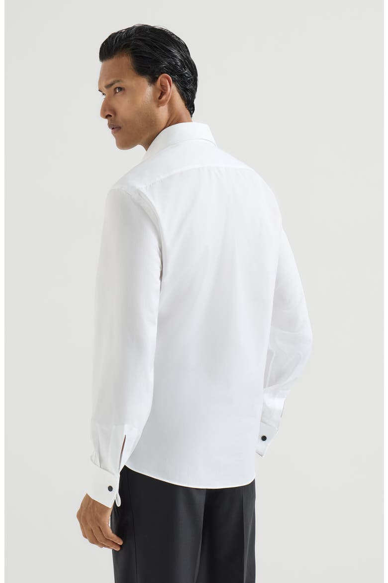 Tuxedo shirt with pleating, Alternate, color, White