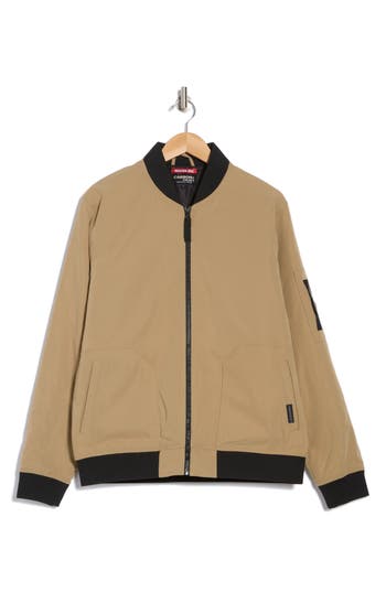 Carbon + Craft Padded Bomber Jacket In Khaki