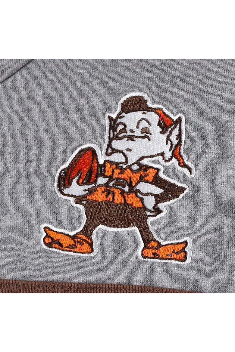 Men's Mitchell & Ness Orange/Heathered Gray Cleveland Browns Head Coach Pullover Hoodie, Alternate, color, Orange