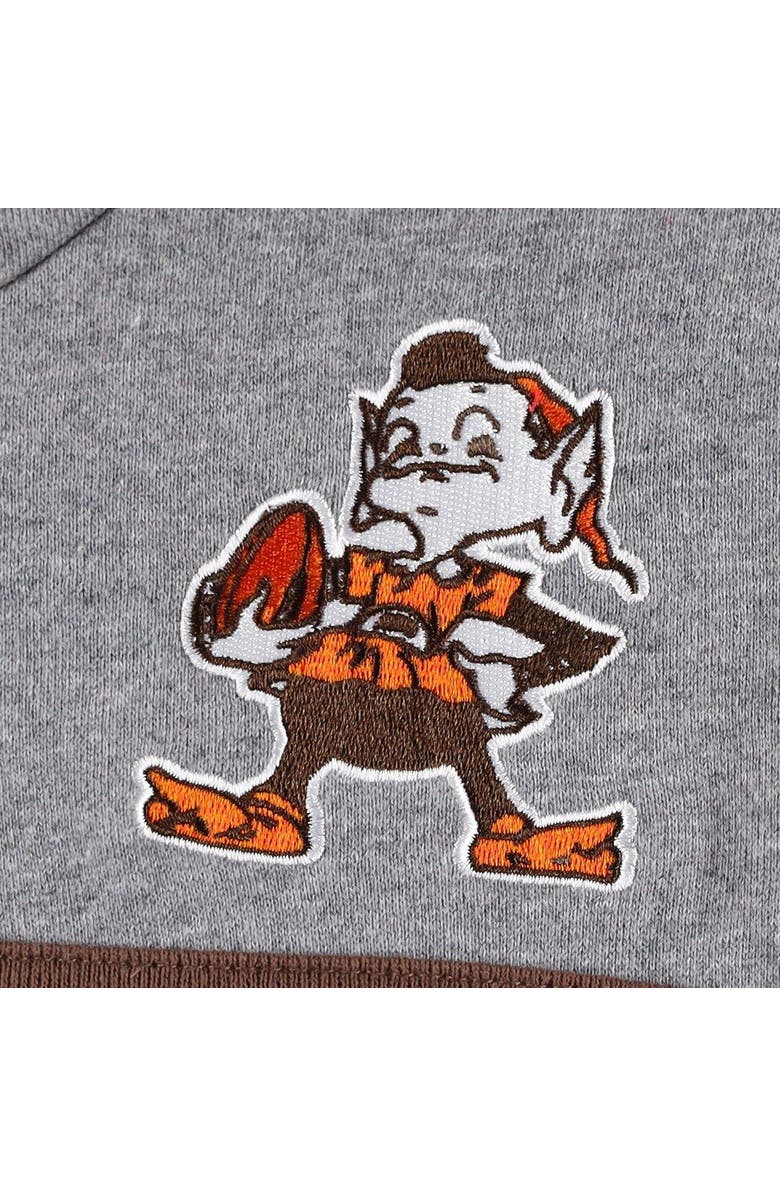 Mitchell & Ness Men's Mitchell & Ness Orange/Heathered Gray Cleveland Browns Head Coach Pullover Hoodie, Alternate, color, 