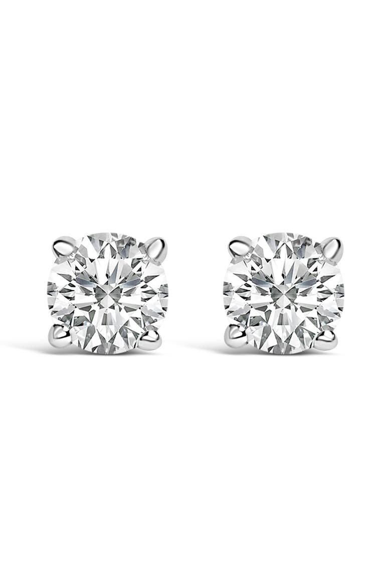 1/2 Ctw Lab Grown Diamond Solitaire Stud Earrings in 14K Gold, Main, color, White
