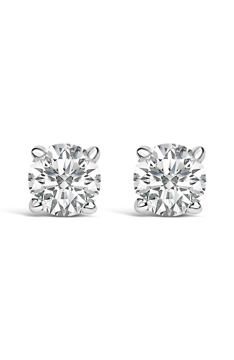 Haus of Brilliance 1/2 Ctw Lab Grown Diamond Solitaire Stud Earrings in 14K Gold, Main, color, White
