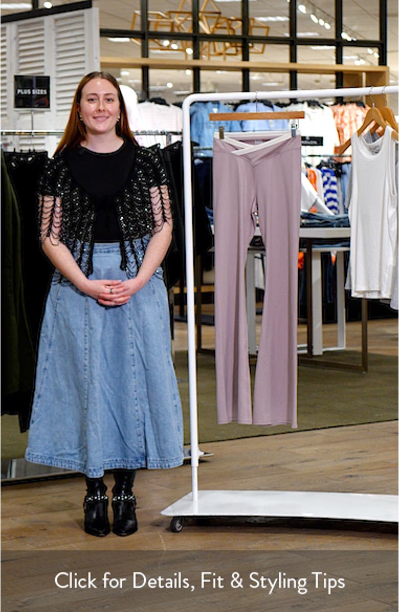 Contrast Crossover Flare Leggings, sales video thumbnail