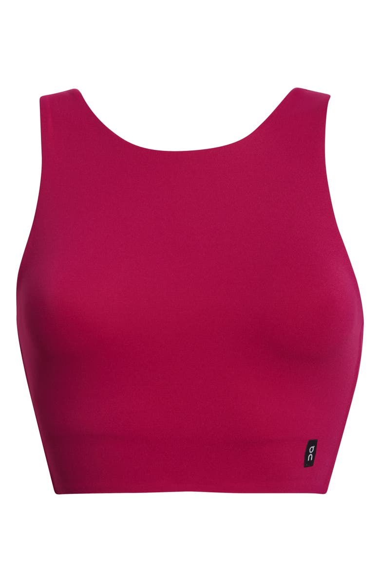 On Core 2-in-1 Crop Sports Bra, Alternate, color, Grenadine