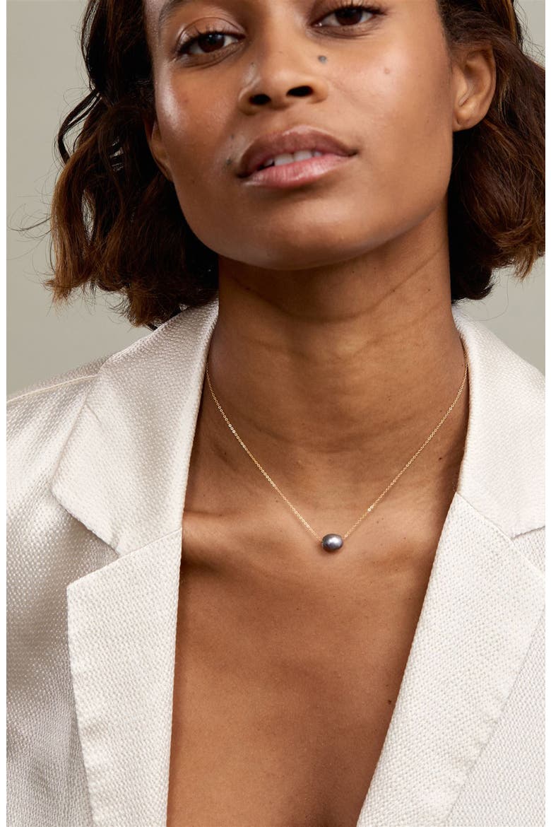 Charlize Freshwater Pearl Necklace, Alternate, color, GOLD / PEACOCK
