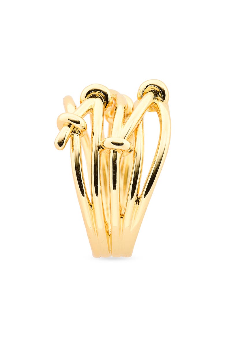 Layered Knot Ring, Alternate, color, GOLD