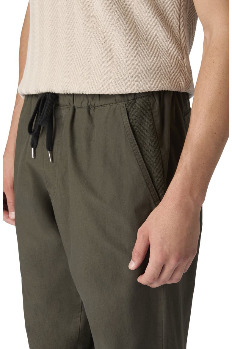 Cotton Canvas Trousers With Zigzag Insert, Alternate, color, Beige& White